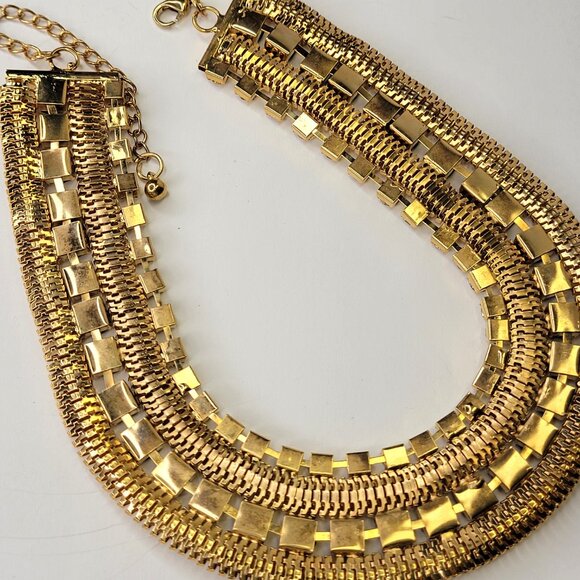 Gold and Black Choker Necklace BRIDAL Necklace - Picture 9 of 10